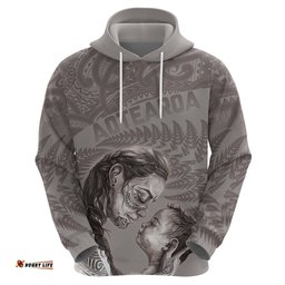 new zealand mothers day hoodie maori mo toku mama silver fern