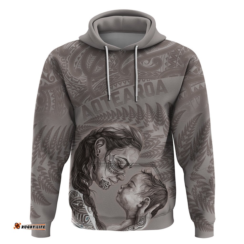 new zealand mothers day hoodie maori mo toku mama silver fern