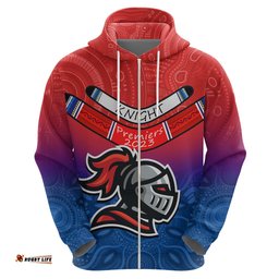 custom knights permier hoodie nrl mascot with aboriginal