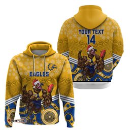 custom eagles football christmas hoodie merry xmas mix aboriginal art