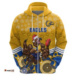 custom eagles football christmas hoodie merry xmas mix aboriginal art