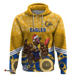 custom eagles football christmas hoodie merry xmas mix aboriginal art