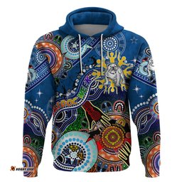 personalised bulldogs naidoc week 2024 hoodie australia aboriginal dot painting
