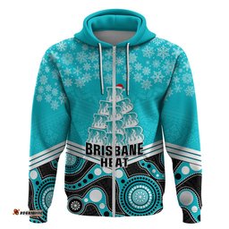 custom brisbane heat cricket christmas hoodie merry xmas indigenous art