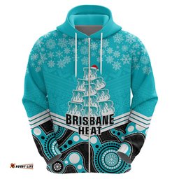 custom brisbane heat cricket christmas hoodie merry xmas indigenous art