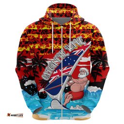 australia surfing christmas hoodie catch the wave