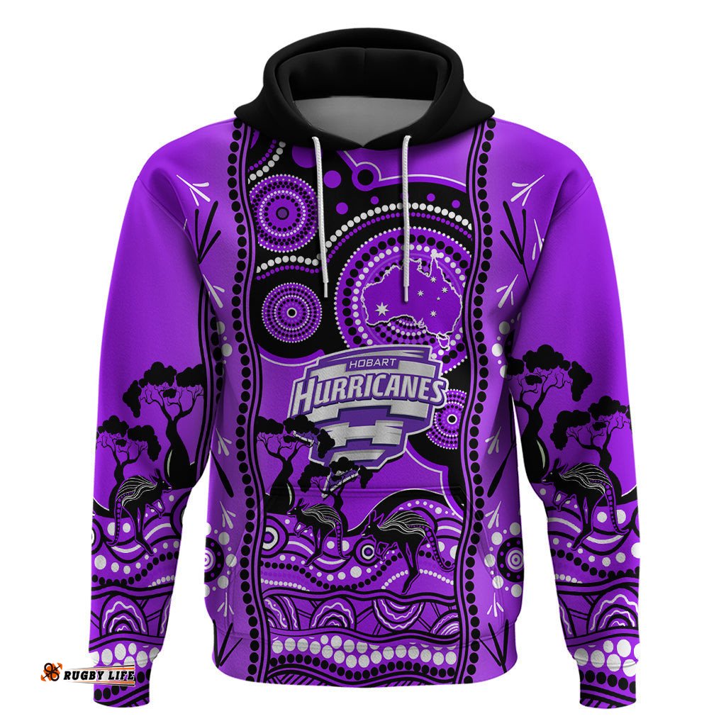 hobart hurricanes cricket hoodie happy australia day aboriginal art