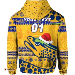 custom personalised parramatta eels zip hoodie christmas simple style gold