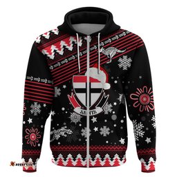 custom st kilda saints football hoodie christmas vibe