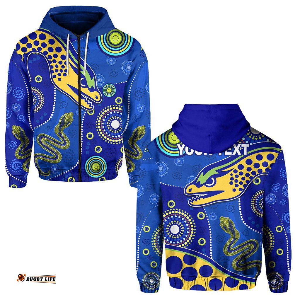 custom personalised eels indigenous zip hoodie competitive 06