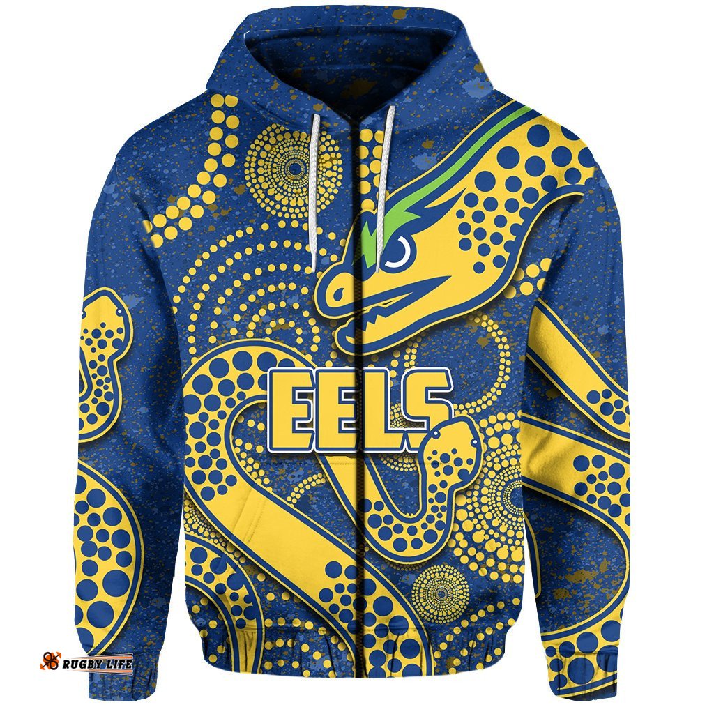 custom personalised parramatta eels zip hoodie special aboriginal style