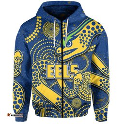 custom personalised parramatta eels zip hoodie special aboriginal style