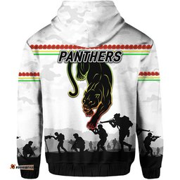 penrith panthers anzac zip up and pullover hoodie simple style white