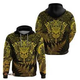 new zealand rugby hoodie silver fern all black mix ta moko gold style 06
