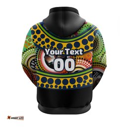 custom personalised eels rugby naidoc week zip hoodie aboriginal modern style