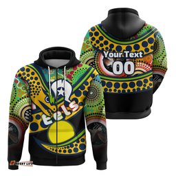 custom personalised eels rugby naidoc week zip hoodie aboriginal modern style