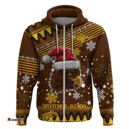 custom hawks football hoodie spectemur agendo christmas vibe