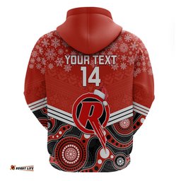 custom melbourne renegades cricket christmas hoodie merry xmas indigenous art