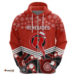 custom melbourne renegades cricket christmas hoodie merry xmas indigenous art
