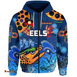 custom personalised parramatta zip hoodie eels indigenous naidoc heal country heal our nation blue custom text and number 05
