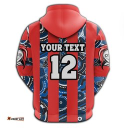 custom personalised knights hoodie newcastle aboriginal vertical style 04