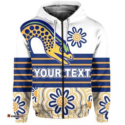 custom personalised eels rugby zip hoodie indigenous parramatta newest white