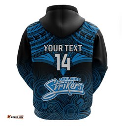 custom adelaide strikers cricket hoodie unique indigenous art mix polynesian pattern