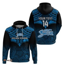 custom adelaide strikers cricket hoodie unique indigenous art mix polynesian pattern