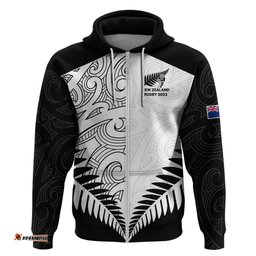 new zealand rugby hoodie proud aoteroa stylised maori koru