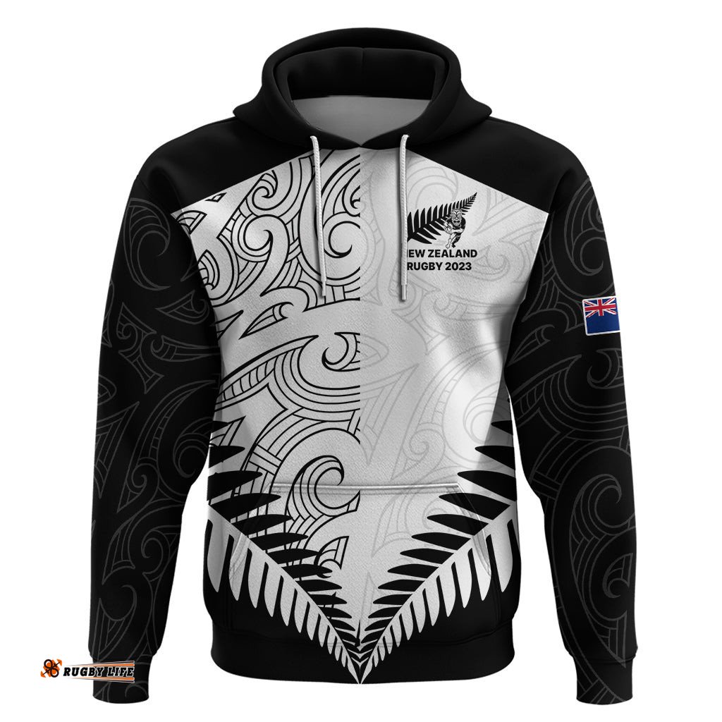 new zealand rugby hoodie proud aoteroa stylised maori koru