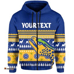 custom personalised eels indigenous zip hoodie parramatta christmas