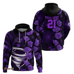 hurricanes cricket never forget custom hoodie anzac day with poppy aboriginal