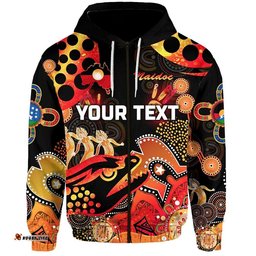 custom personalised parramatta zip hoodie eels indigenous naidoc heal country heal our nation black 08