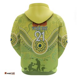 custom australia cricket anzac hoodie the military soldiers with aboriginal style