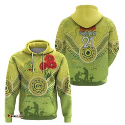 custom australia cricket anzac hoodie the military soldiers with aboriginal style