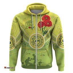 custom australia cricket anzac hoodie the military soldiers with aboriginal style