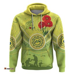 custom australia cricket anzac hoodie the military soldiers with aboriginal style