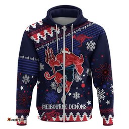 custom melbourne demons football hoodie narrm christmas vibe