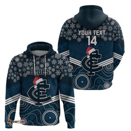 custom blues football christmas hoodie merry xmas mix aboriginal art