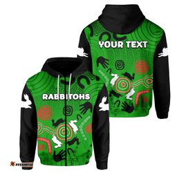 custom personalised south sydney rabbitohs indigenous zip hoodie no3