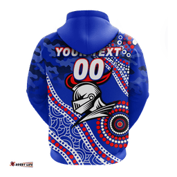 custom personalised knights rugby camouflage indigenous art hoodie