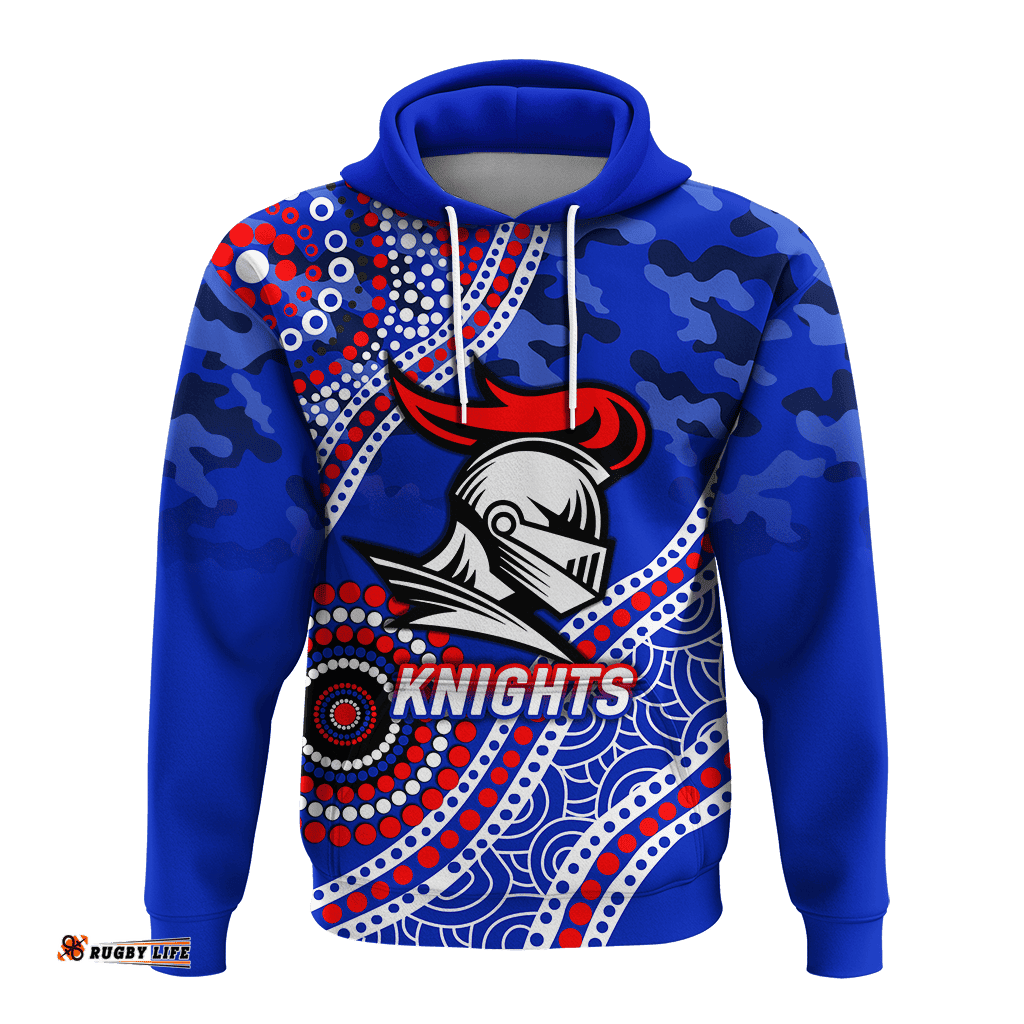 custom personalised knights rugby camouflage indigenous art hoodie