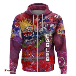 personalised australia rugby sea eagles anzac hoodie manly warringah scratch style