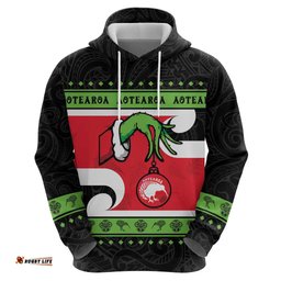 new zealand funny christmas hoodie maori tiki
