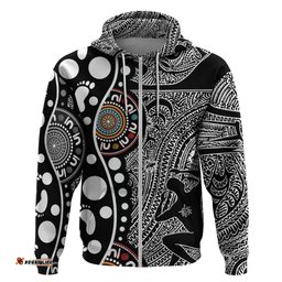 torest trait islands map mix aboriginal pattern hoodie