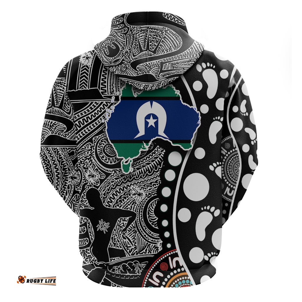 torest trait islands map mix aboriginal pattern hoodie