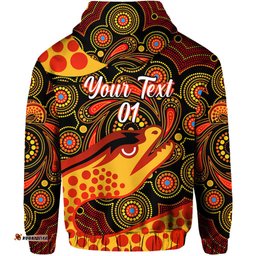 custom personalised parramatta eels hoodie indigenous vibes black custom text and number