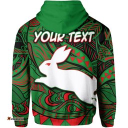 custom personalised south sydney rabbitohs hoodie tribal style