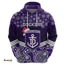 custom dockers football christmas hoodie merry xmas mix aboriginal art