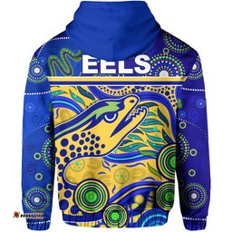 custom personalised eels indigenous special zip hoodie version gold
